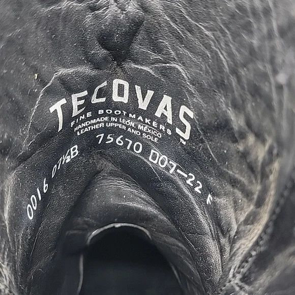 Tecovas Jolene Black Leather Boots 7.5 - Picture 10 of 14